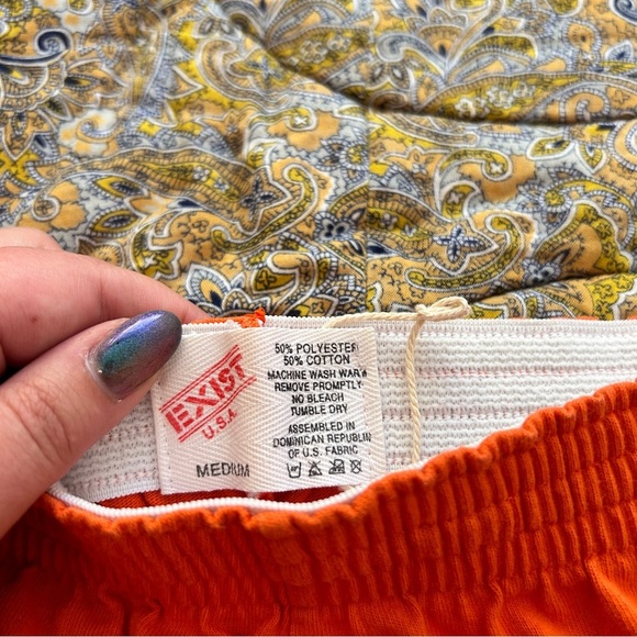 Vintage 1980s Lifeguard Shorts by Exist USA – Bright Orange Gym Shorts - Picture 3 of 10